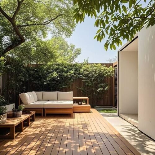 wood-plastic composite flooring