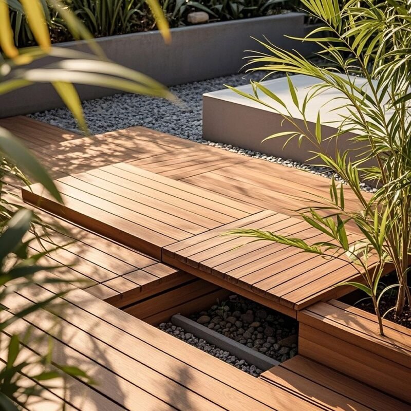 wood-plastic composite flooring
